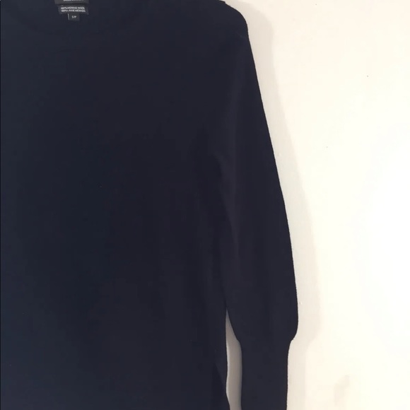 Badgley Mischka Women Sweater Merino Wool Black Small Crew Neck Long Sleeve - Picture 9 of 9